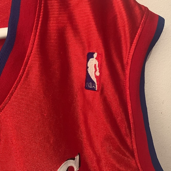Super Rare Champion Dual Tag Authentic 2001 Allen Iverson 76s Red Alt Jersey 44 - Picture 3 of 10